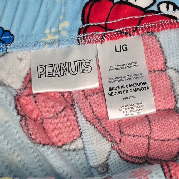 Peanuts Snoopy Puffer Coat Jacket Pajama Pants - Picture 7 of 9